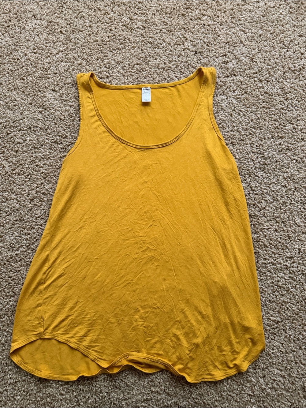 Old Navy Luxe Curved-Hem Tank Yellow Medium
